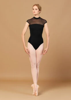 Bloch Adult Mesh Cap Sleeve Leotard