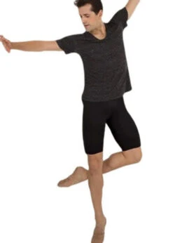 Men's Long Black Dance Shorts