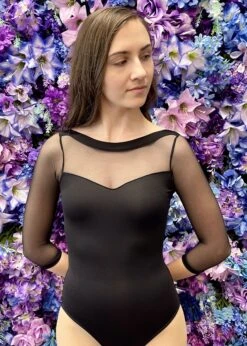 So Danca Adult Elise Mesh Sleeve Leotard SL129
