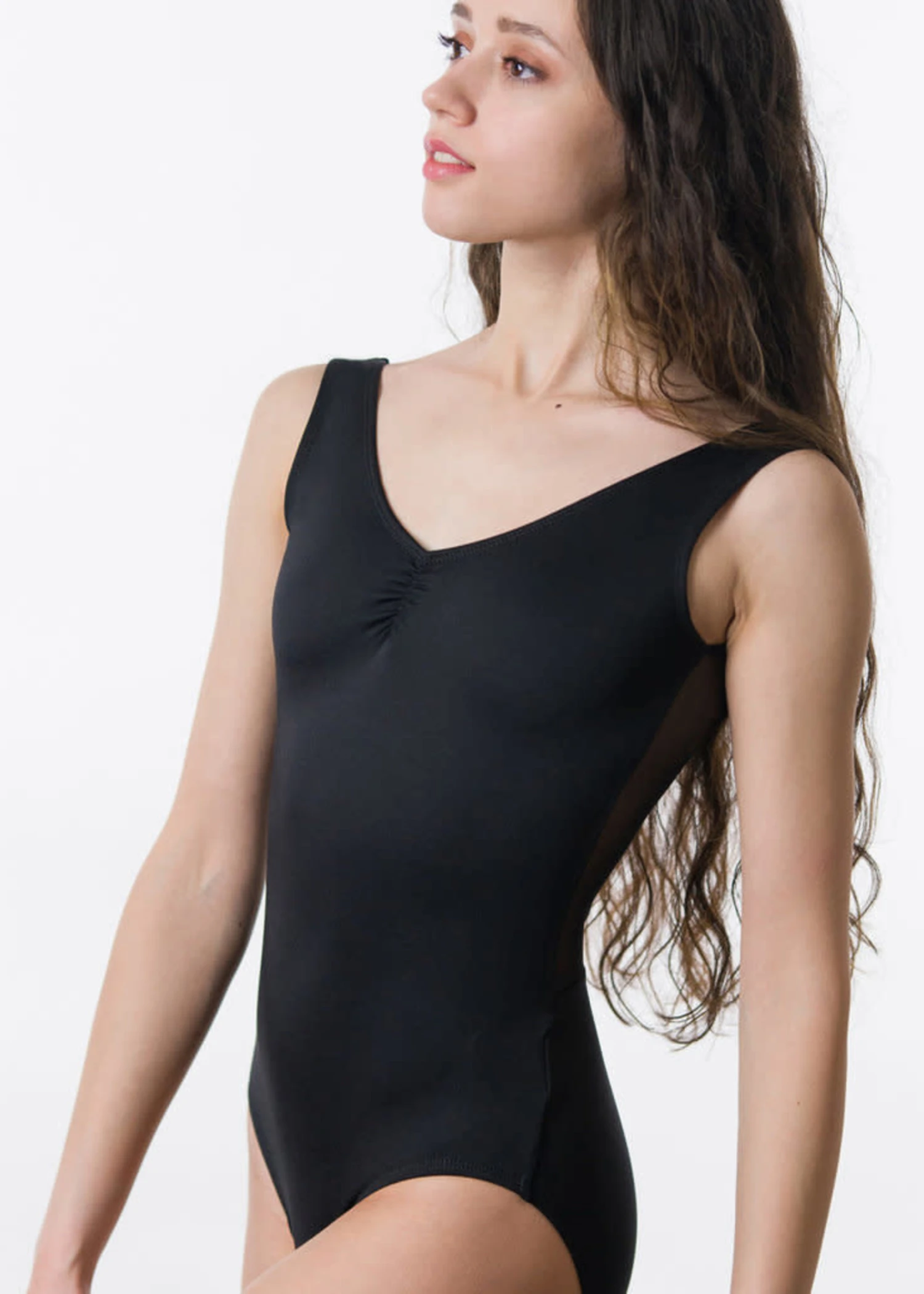 Suffolk Child Pinch Front Mesh Tank Leotard 1 Suffolk Child Pinch Front Mesh Tank Leotard