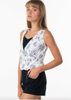 Suffolk Moonflower V Neck Romper -Capezio Shop suffolk moonflower v neck romper 5